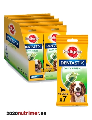 DENTASTIX FRESH Caja Mediano (10Ud x 180 Gr) | Snacks Perros