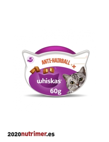 WHISKAS Snacks Antihairball  | Comida Húmeda |Whiskas| Nutrimer