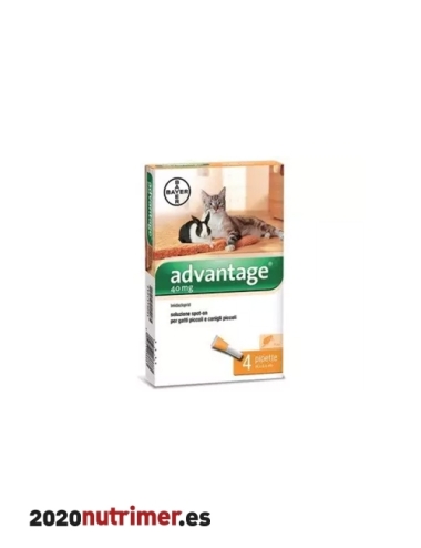 ADVANTAGE 40 GATO -4KG 4PIP| Antiparasitarios