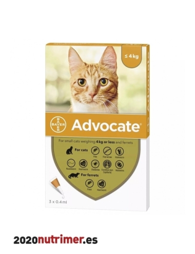 ADVOCATE GATO -4 Kg (3 pip)| Antiparasitarios