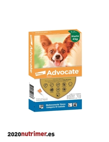 ADVOCATE PERRO -4Kg (3 pip)| Antiparasitarios