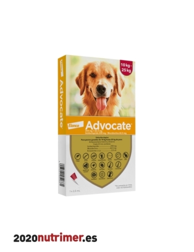 ADVOCATE PERRO 10 a 25 Kg (3 pip)| Antiparasitarios