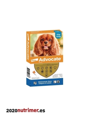 ADVOCATE PERRO 4 a 10 kg (3pip)| Antiparasitarios