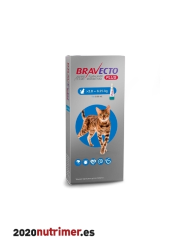 BRAVECTO plus GATO 2.8 kg - 6.25 kg| Antiparasitarios