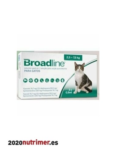 BROADLINE GATO 2,5-7,5KG (3 APL)| Antiparasitarios