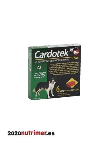 CARDOTEK PLUS "136 Mg" 12-22Kg (6 Cp)| Antiparasitarios