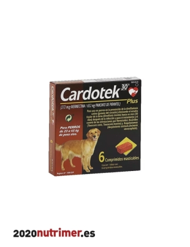 CARDOTEK PLUS "272 Mg" 23-45Kg (6 Cp)| Antiparasitarios