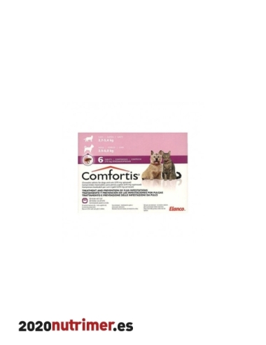 COMFORTIS 270 MG 3.9-6 KG ROSA (6 COMP)| Antiparasitarios