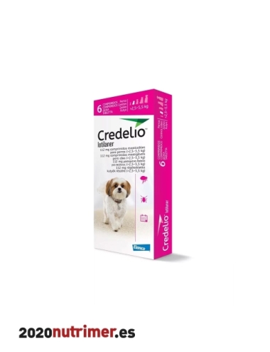 CREDELIO 112 MG 2.5-5.5KG 6 COMP ( ROSA)| Antiparasitarios