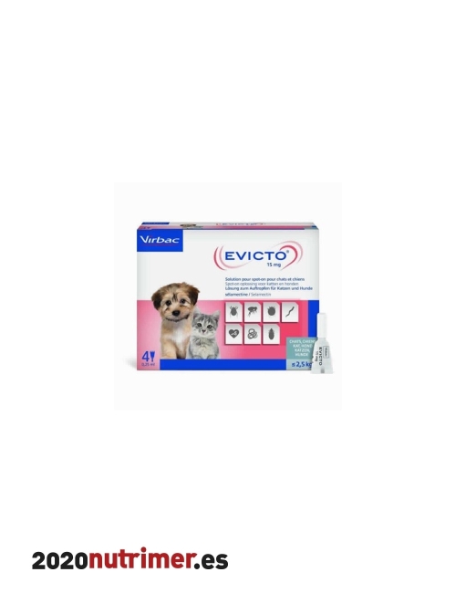 EVICTO 15MG SPOT ON-2.5KG 4PIP| Antiparasitarios