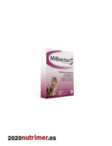 MILBACTOR GATOS 4 MG/10 MG - 2KG 4 Comp| Antiparasitarios