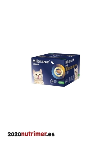 MILPRAZON SABOR PALATABLE 4MG/10MG GATO PEQ 48COM| Antiparasitarios