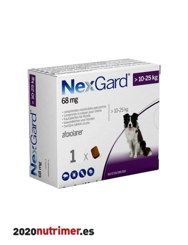 NEXGARD 10-25 Kg (18 Comp)| Antiparasitarios