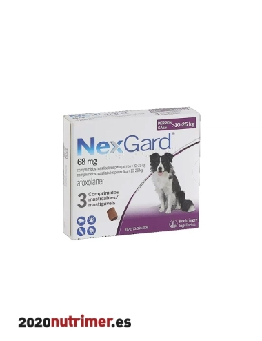 NEXGARD 10-25 Kg (3 Comp)| Antiparasitarios