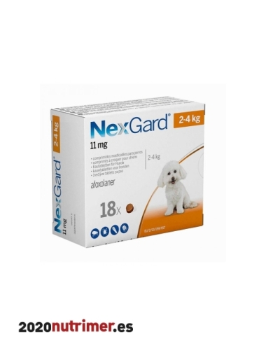 NEXGARD 2-4 kg (18 comp)| Antiparasitarios