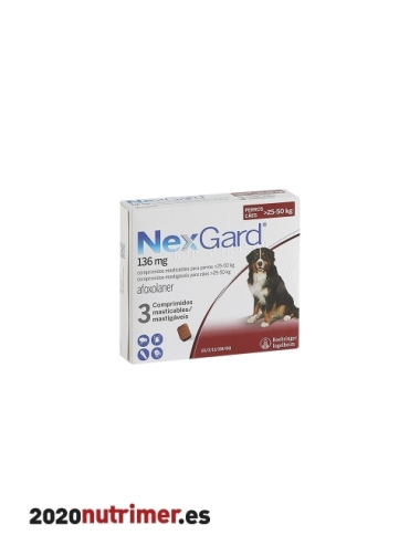 NEXGARD 25-50 Kg (3 Comp)| Antiparasitarios