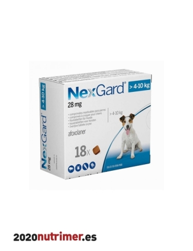 NEXGARD 4-10 Kg (18 Comp)| Antiparasitarios