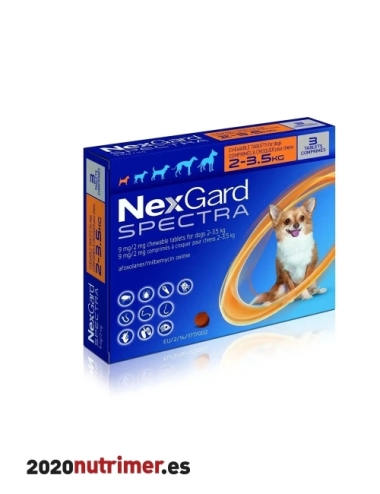 NEXGARD Spectra 2-3.5Kg (3 comp)| Antiparasitarios