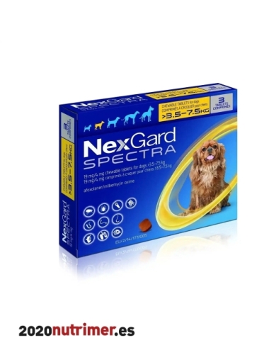 NEXGARD Spectra 3,5-7,5Kg (3 comp)| Antiparasitarios