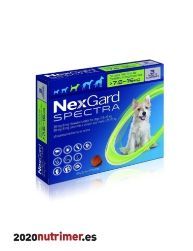 NEXGARD Spectra 7.5-15Kg (3 comp)| Antiparasitarios