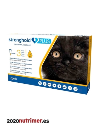 STRONGHOLD Plus gato  2.5Kg (3 PIP)| Antiparasitarios